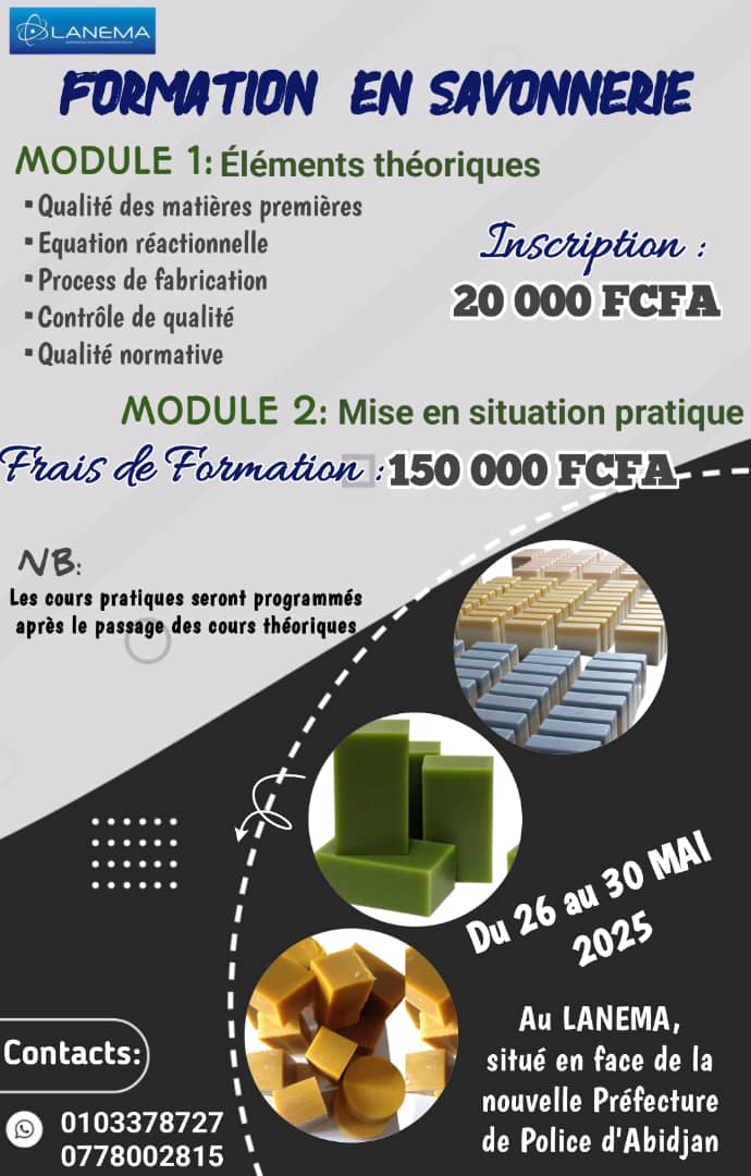 FORMATION EN SAVONNERIE ARTISANALE